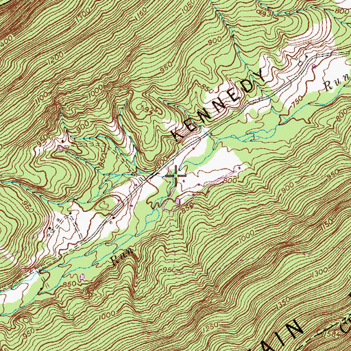 Topographic Map of Trout Run, PA