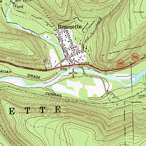 Topographic Map of Trout Run, PA
