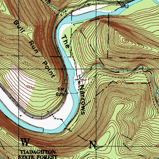 Topographic Map of Trout Run, PA