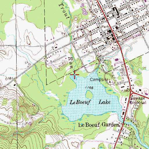 Topographic Map of Trout Run, PA