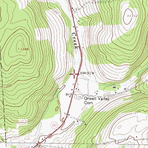 Topographic Map of Trout Stream, PA