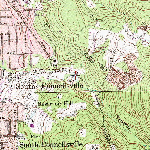Topographic Map of Trump Hollow, PA