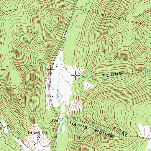 Topographic Map of Tubbs Hollow, PA