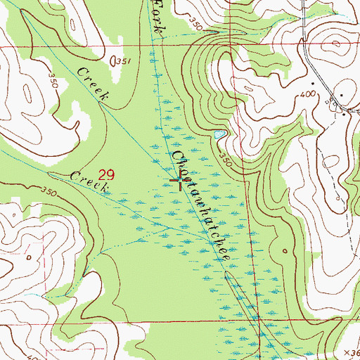 Topographic Map of Gin Creek, AL