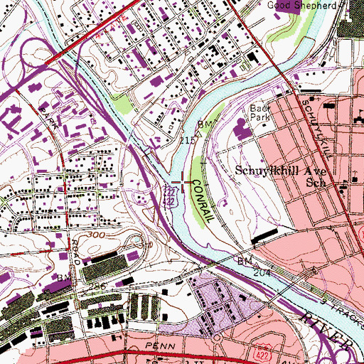 Topographic Map of Tulpehocken Creek, PA