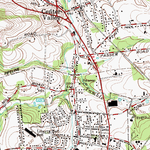 Topographic Map of Tumble Brook, PA