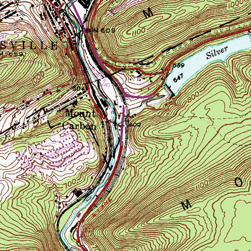 Topographic Map of Tumbling Run, PA