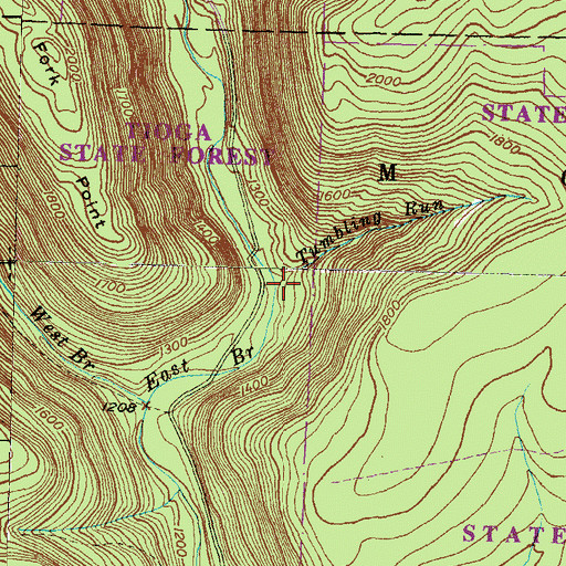 Topographic Map of Tumbling Run, PA