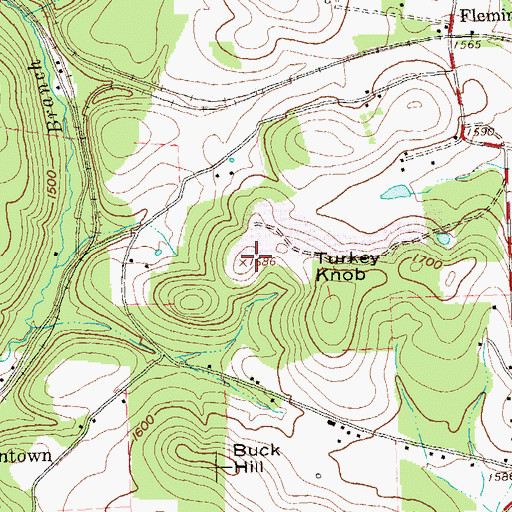 Topographic Map of Turkey Knob, PA
