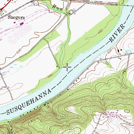 Topographic Map of Turkey Run, PA