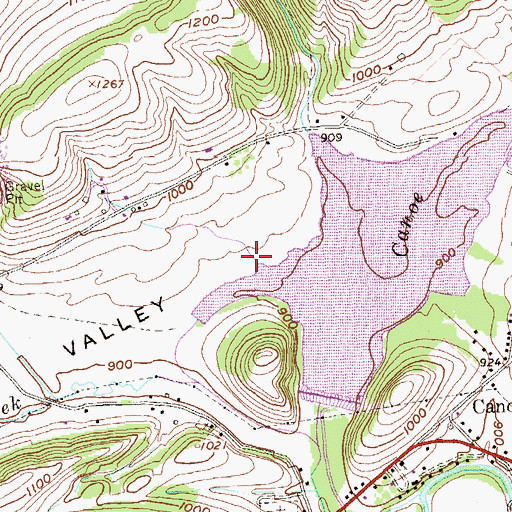 Topographic Map of Turkey Valley, PA