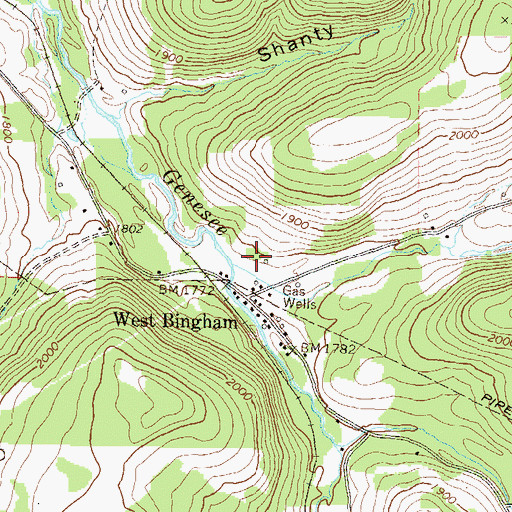 Topographic Map of Turner Creek, PA