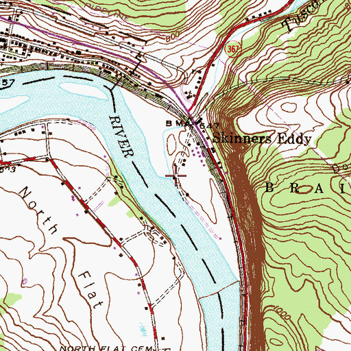 Topographic Map of Tuscarora Creek, PA