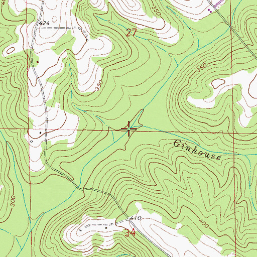 Topographic Map of Ginhouse Branch, AL