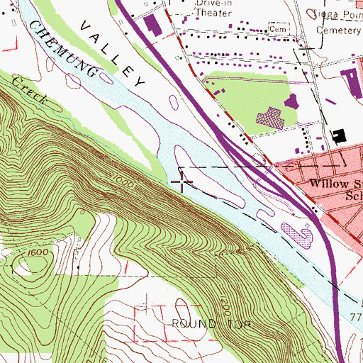 Topographic Map of Tutelow Creek, PA