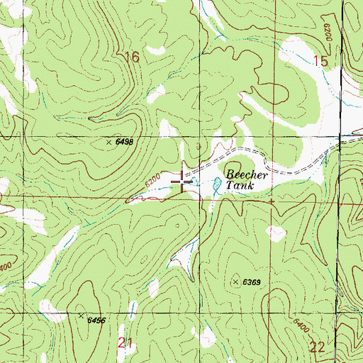 Topographic Map of Beecher Tank, AZ