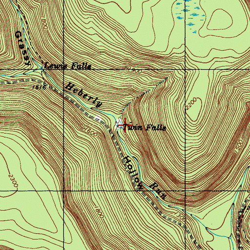 Topographic Map of Twin Falls, PA