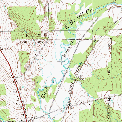 Topographic Map of Twomile Creek, PA