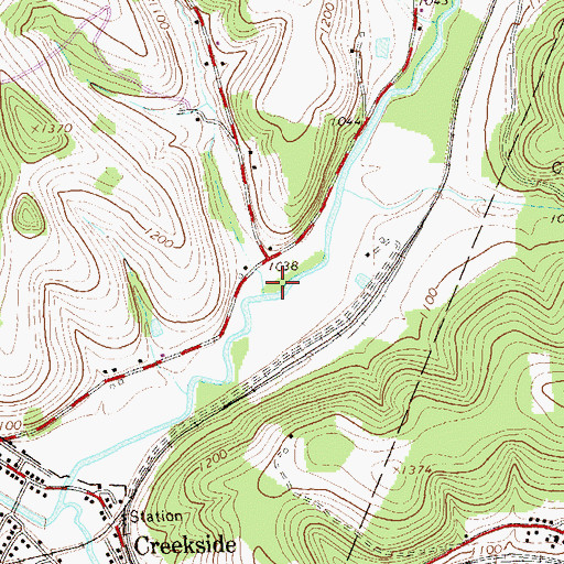 Topographic Map of Twomile Run, PA