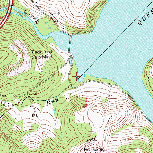 Topographic Map of Twomile Run, PA