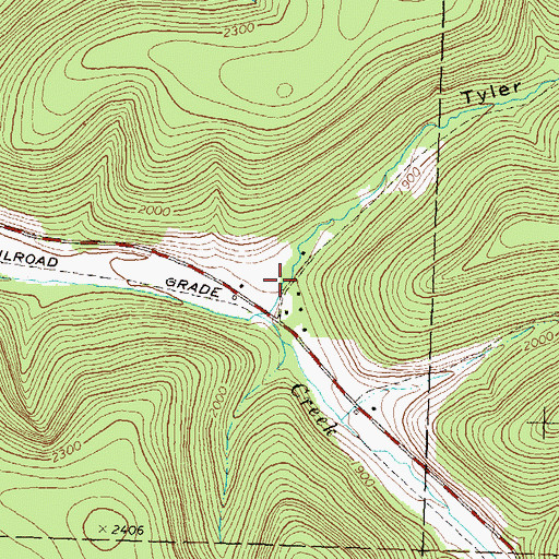 Topographic Map of Tyler Hollow, PA