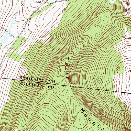 Topographic Map of Tyler Mountain, PA