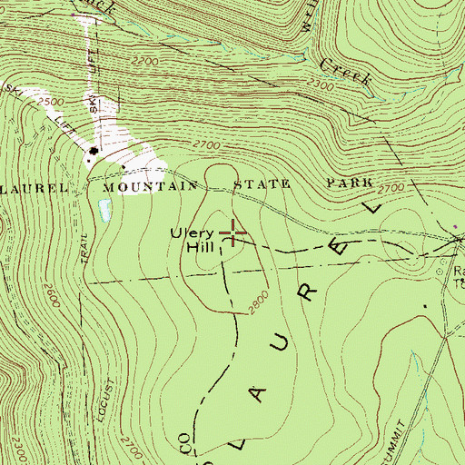 Topographic Map of Ulery Hill, PA