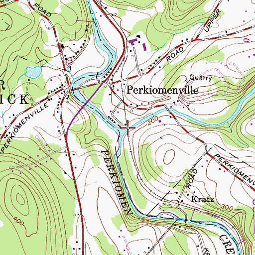 Topographic Map of Unami Creek, PA