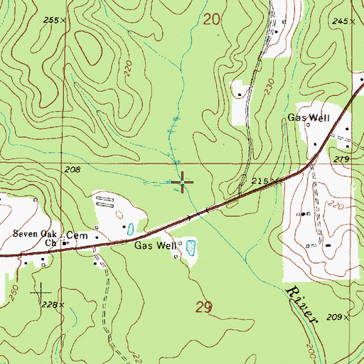 Topographic Map of Givens Branch, AL