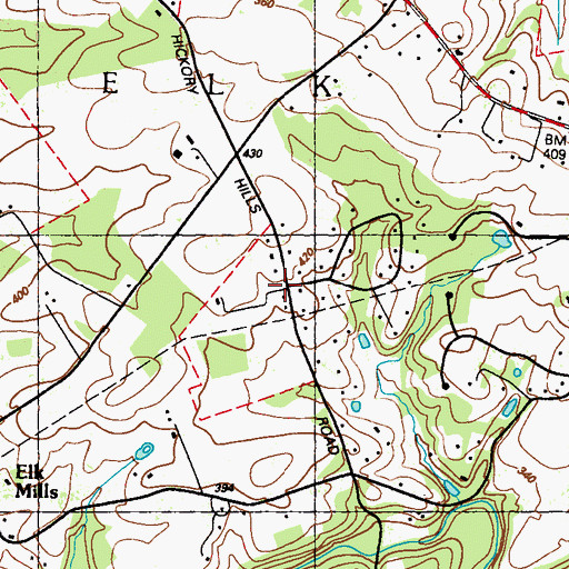 Topographic Map of Union School, PA