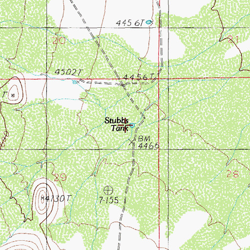 Topographic Map of Stubbs Tank, AZ