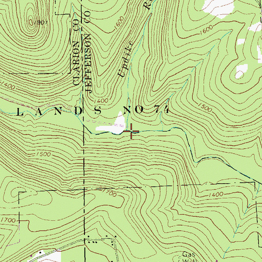 Topographic Map of Updike Run, PA