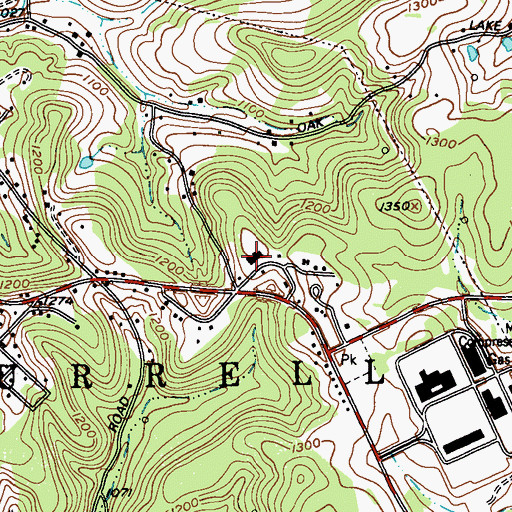 Topographic Map of Upper Burrell Township School, PA
