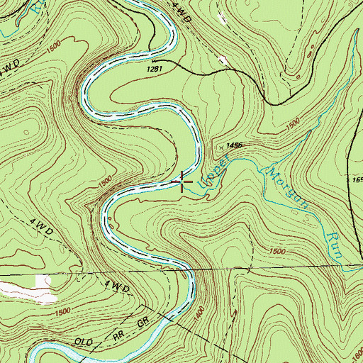 Topographic Map of Upper Morgan Run, PA