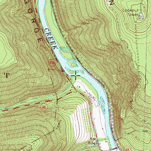 Topographic Map of Upper Pine Bottom Run, PA