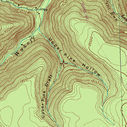 Topographic Map of Upper Pine Draft, PA