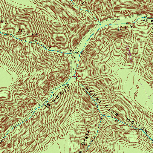 Topographic Map of Upper Pine Hollow, PA