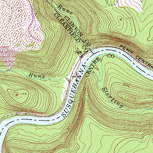 Topographic Map of Upper Three Runs, PA