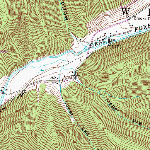 Topographic Map of Upper Vag Hollow, PA