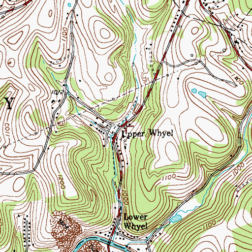 Topographic Map of Upper Whyel, PA