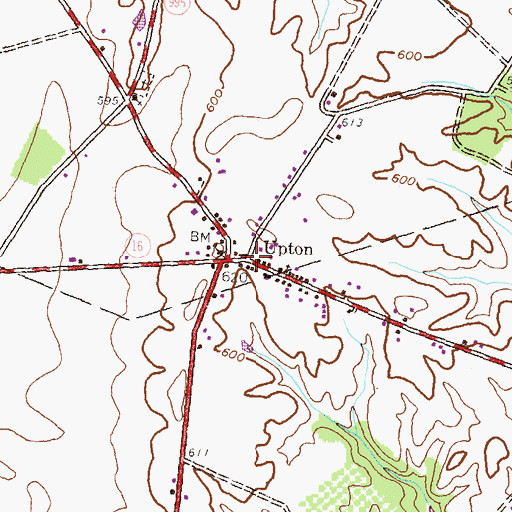 Topographic Map of Upton, PA