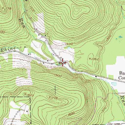Topographic Map of Valentine Run, PA