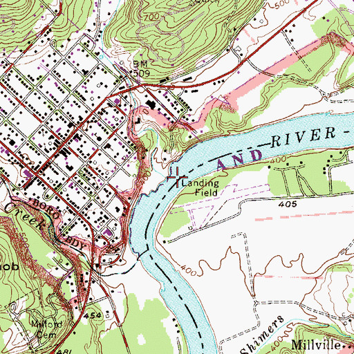 Topographic Map of Vandermark Creek, PA