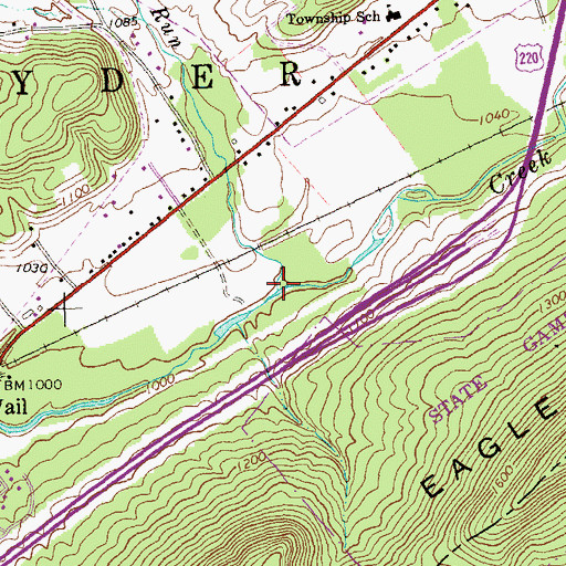 Topographic Map of Vanscoyoc Run, PA