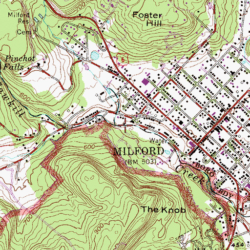 Topographic Map of Vantine Brook, PA