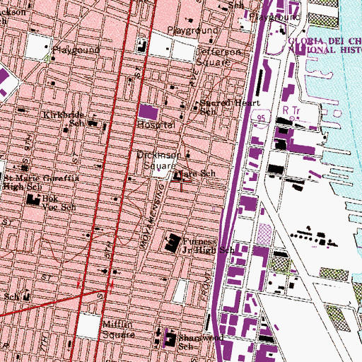 Topographic Map of Vare School, PA