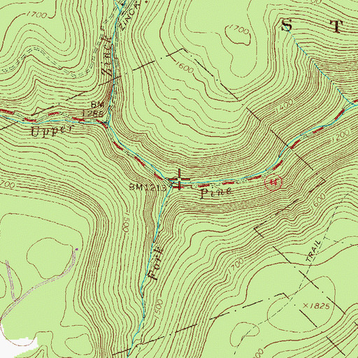 Topographic Map of Veley Fork, PA