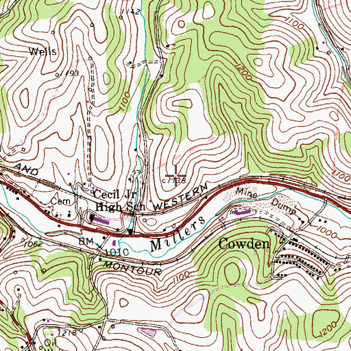 Topographic Map of Venice, PA