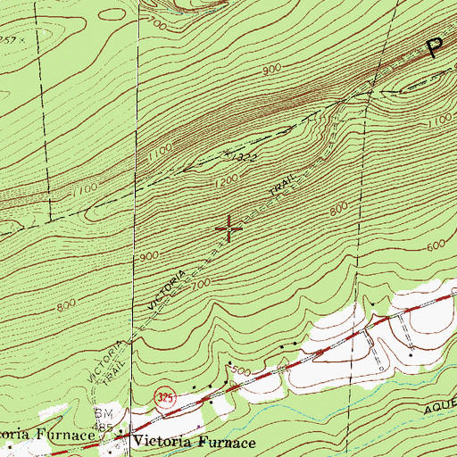 Topographic Map of Victoria Trail, PA