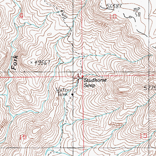 Topographic Map of Studhorse Seep, AZ